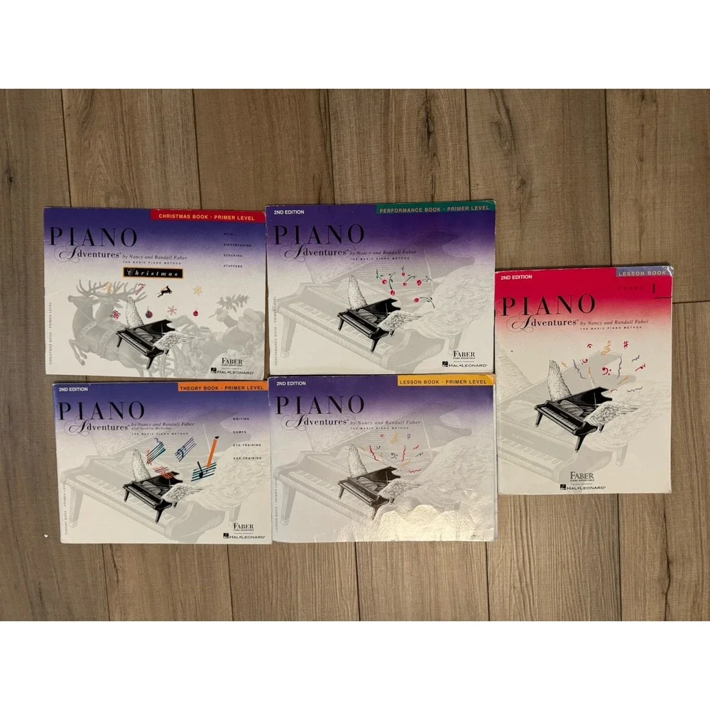 FABER PIANO ADVENTURES / PRIMER LEVEL / LESSON BOOK & TECHNIQUE SET LOT